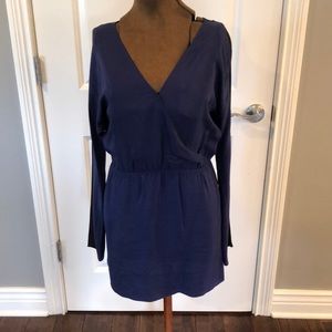 Parker Navy and Black silk dress Small